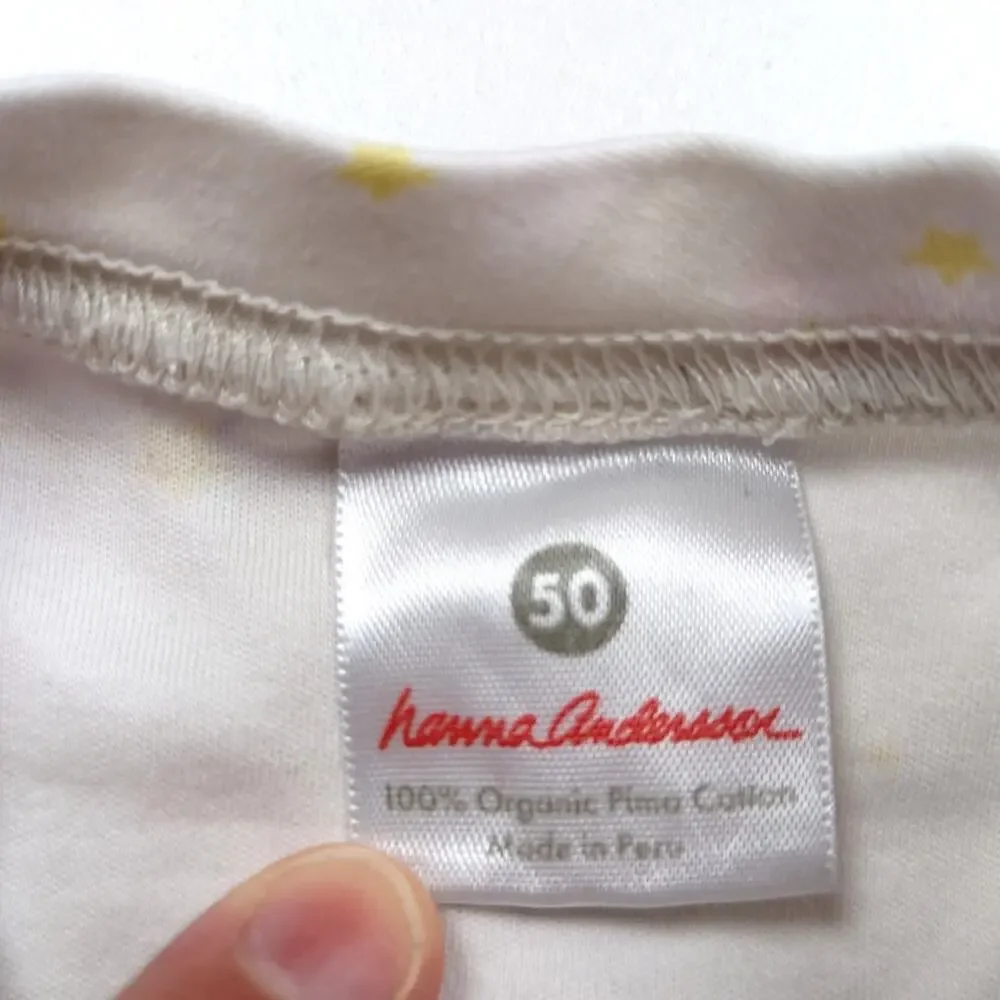 Hanna Andersson Sleeper Baby Girls Size 50 0-3m Hot Air Balloon Organic Pima